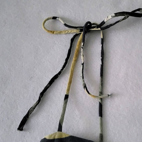 Abercrombie & Fitch Lemons Crop Top Size Small Womens Lemon Print Smocked Blue - Picture 5 of 7